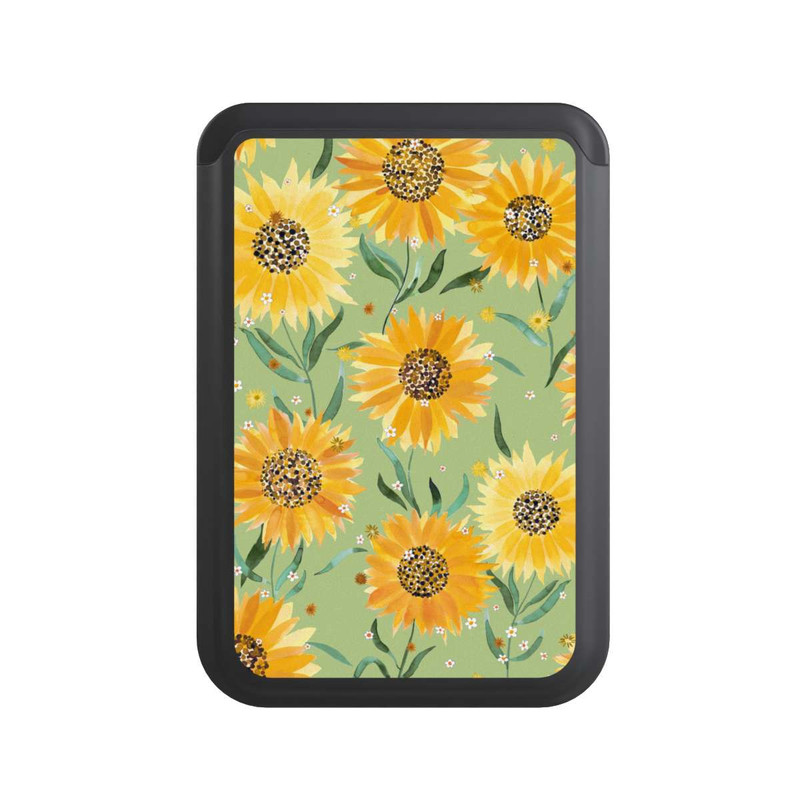  Cardholder Sunflowers Green