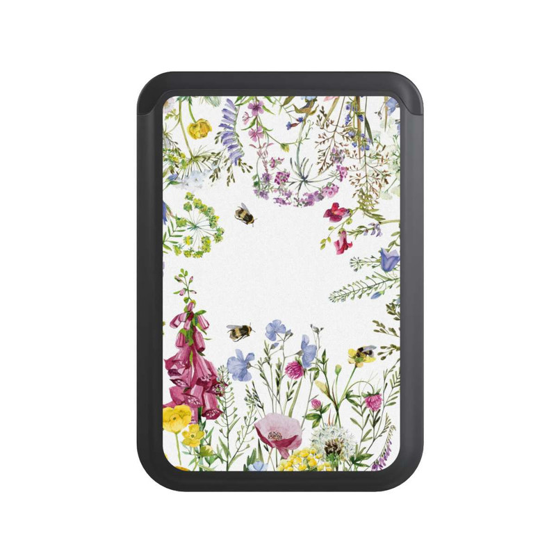  Cardholder Cadre de fleurs sauvages des prés d'été