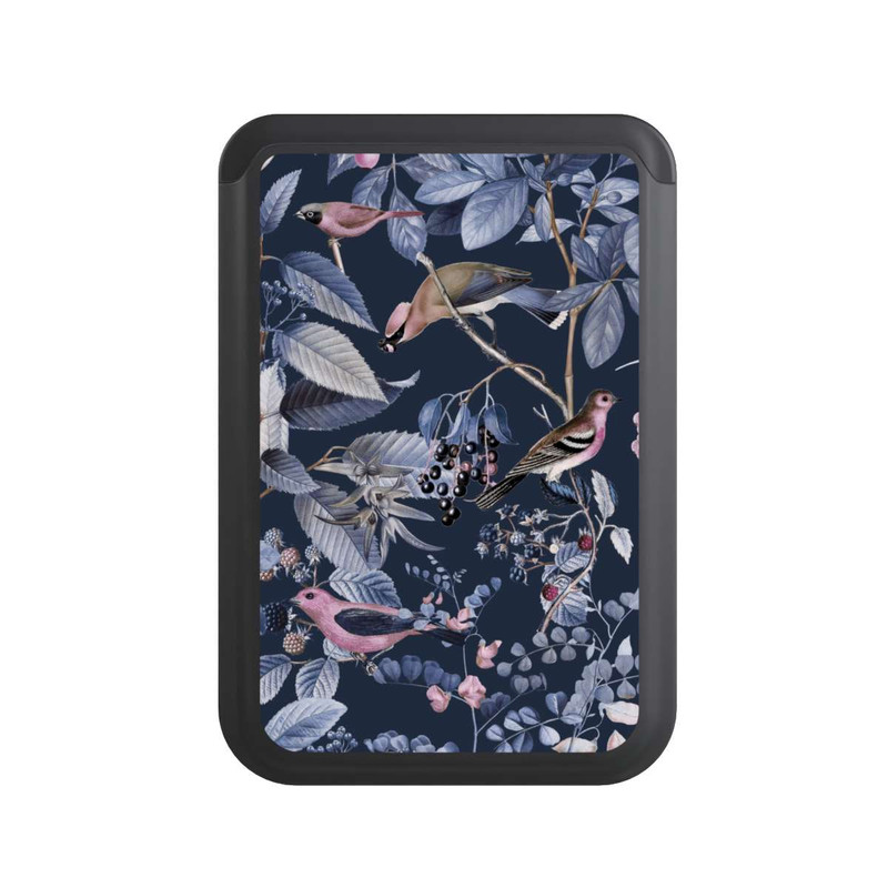  Cardholder Oiseaux et Baies Bleu