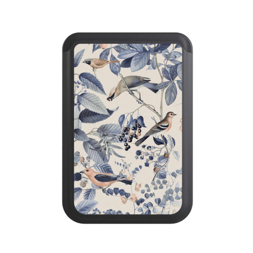  Cardholder Vögel und Beeren in Beige