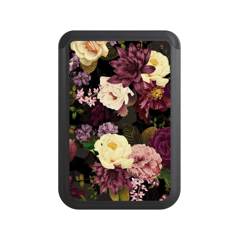  Cardholder Fleurs Sombres & Abeilles