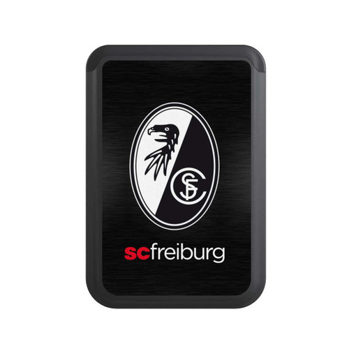  Cardholder  Kratzen Metall Hintergrund mit dem Schriftzug  Horizontal SC Freiburg