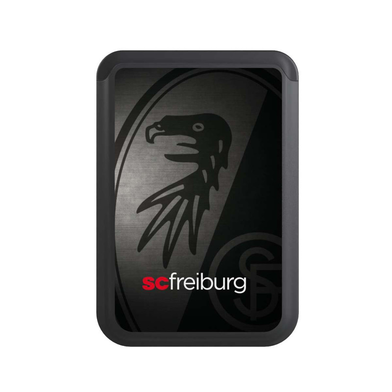  Cardholder Dot Metall Hintergrund mit dem Schriftzug SC Freiburg