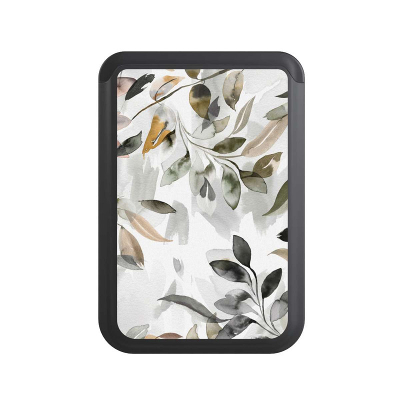  Cardholder Feuilles neutres à l’aquarelle