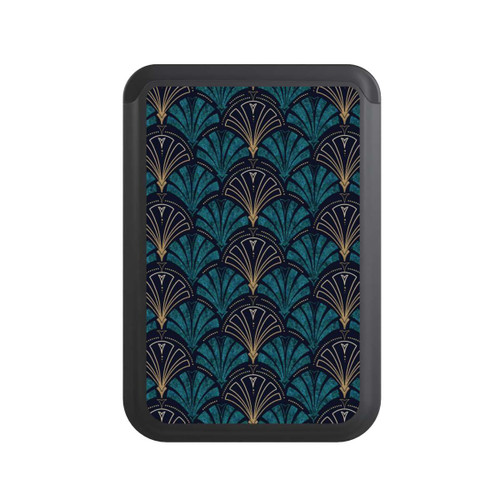  Cardholder Art Deco Aquamarin Gold
