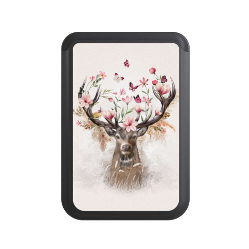 Cardholder Hirsch Blumen Geweih
