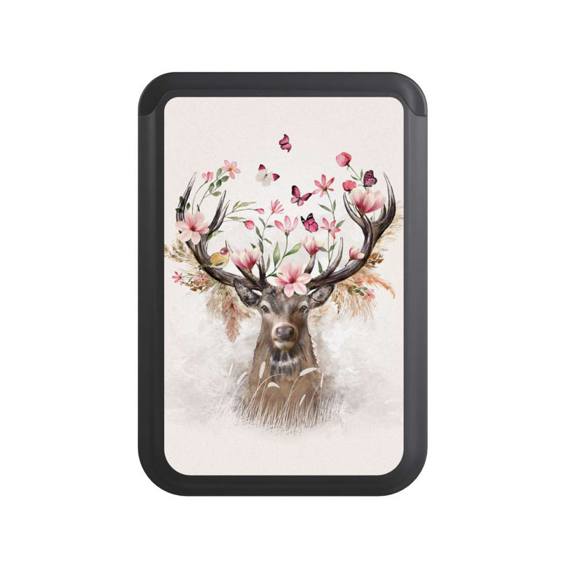 Cardholder Deer Flowers Antlers