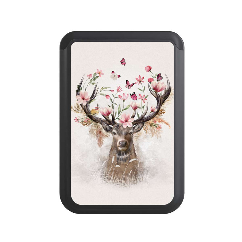  Cardholder Cerf & Fleurs