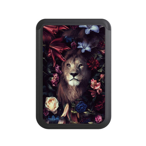 Cardholder Löwe Blumenrahmen