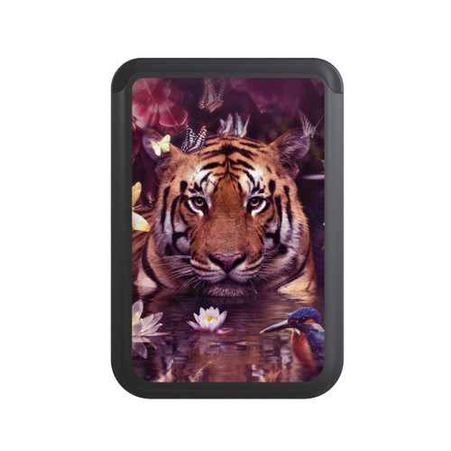  Cardholder Tiger Blumenrahmen