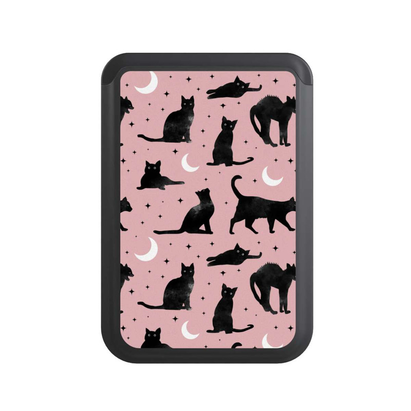  Cardholder Lune & Chats Fond Rose