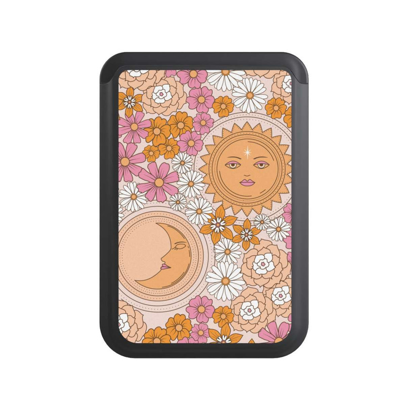  Cardholder Moon Sun Flowers