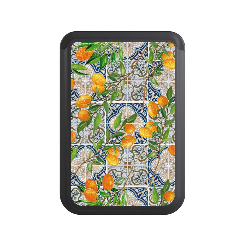  Cardholder Griechische Orangen Muster