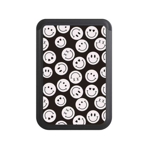  Cardholder Smiles Emotes Pattern Black And White
