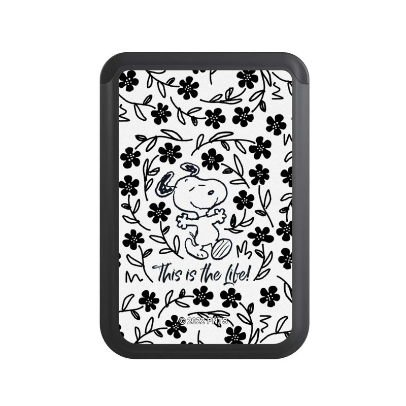  Cardholder Snoopy This Is The Life Noir & Blanc
