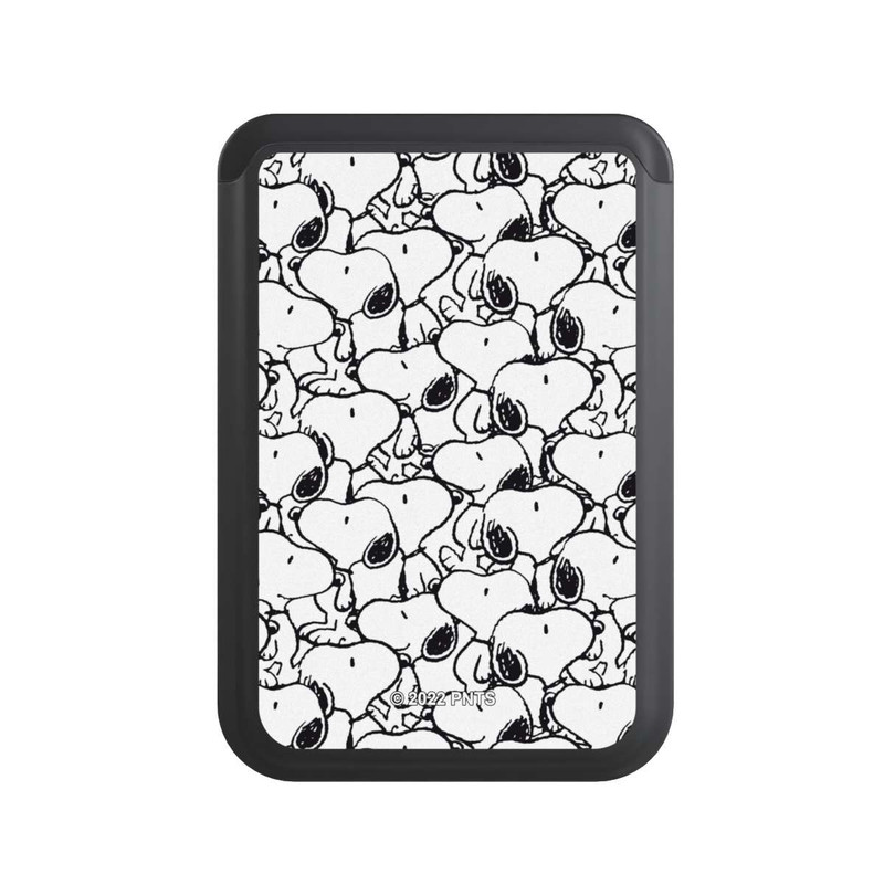  Cardholder Snoopy Pattern Noir & Blanc