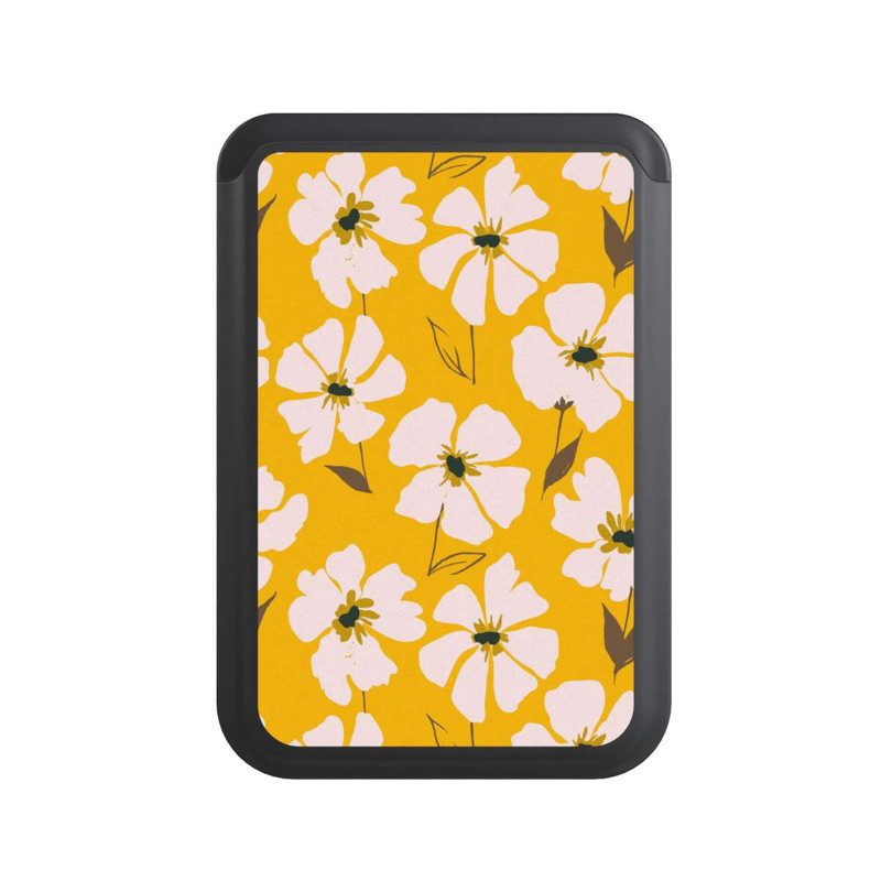  Cardholder Blumenwiese auf Gelb Ocker
