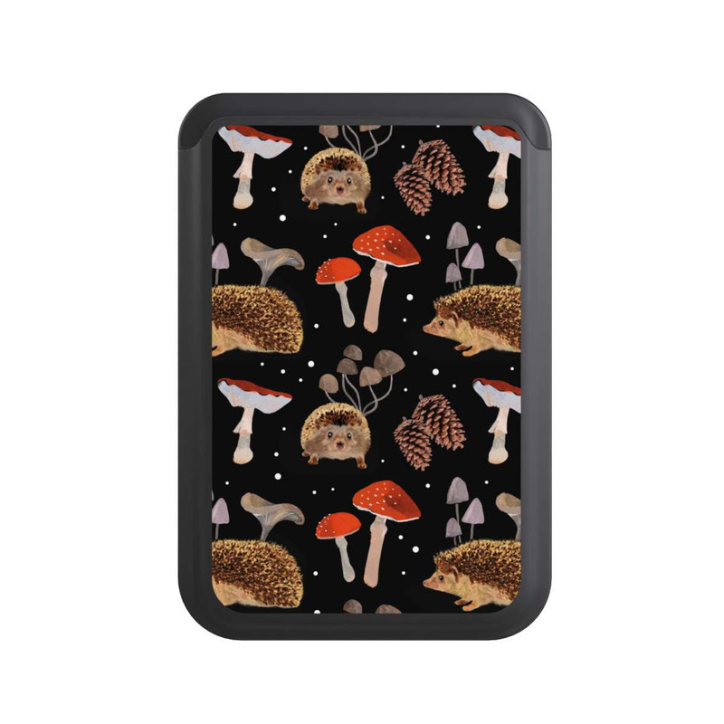  Cardholder Igel und Pilze