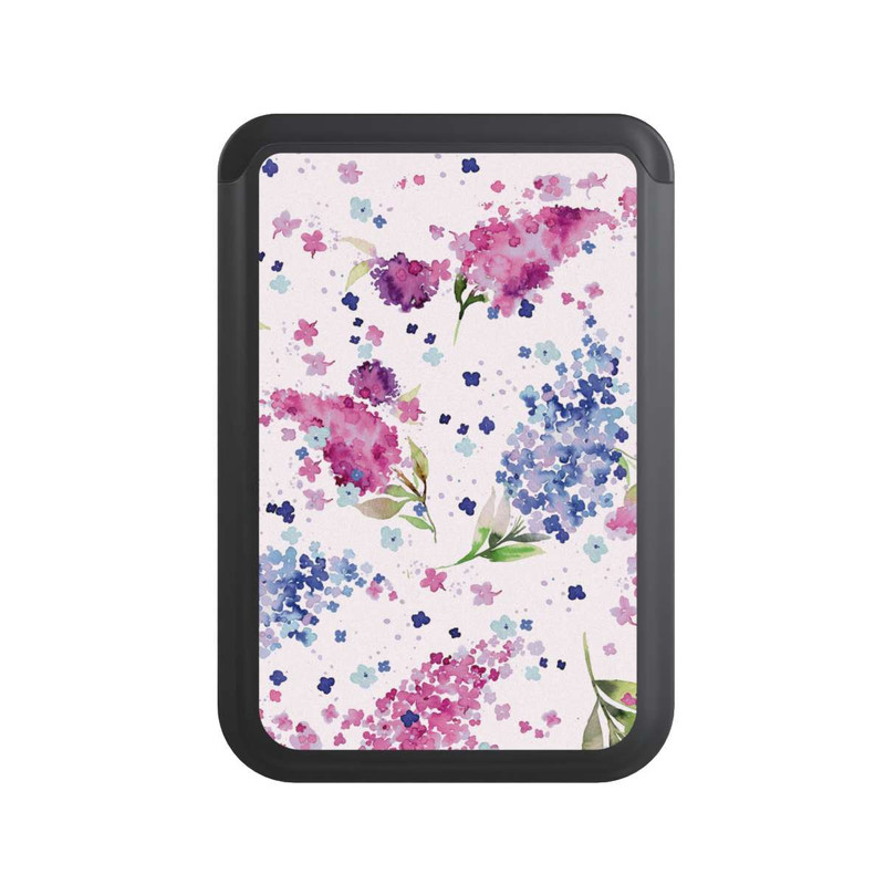  Cardholder Hortensias Floraux Lilas Rose