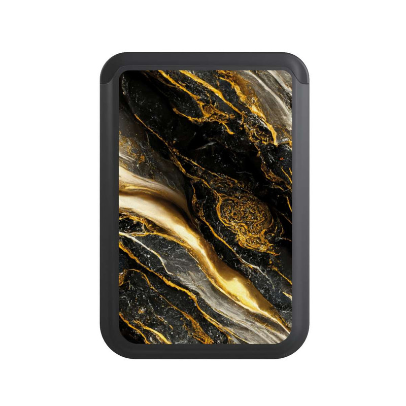  Cardholder Couches d'impression en marbre noir et or