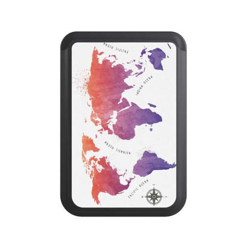  Cardholder Worldmap (Watercolor) white
