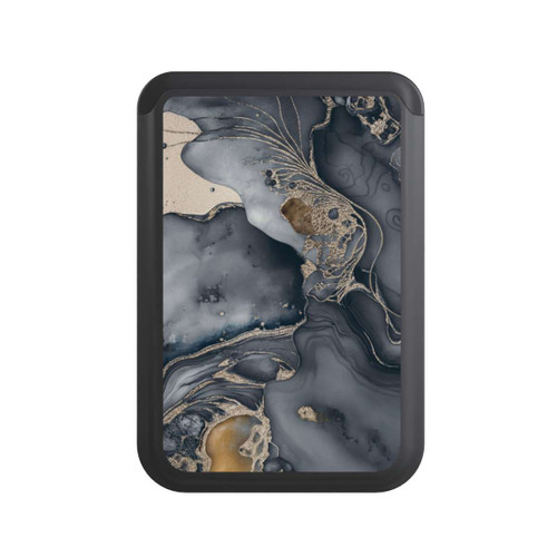  Cardholder Alcohol Ink Gold Grau mit KI