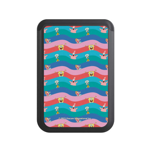  Cardholder Spongebob Friends Colorful Waves