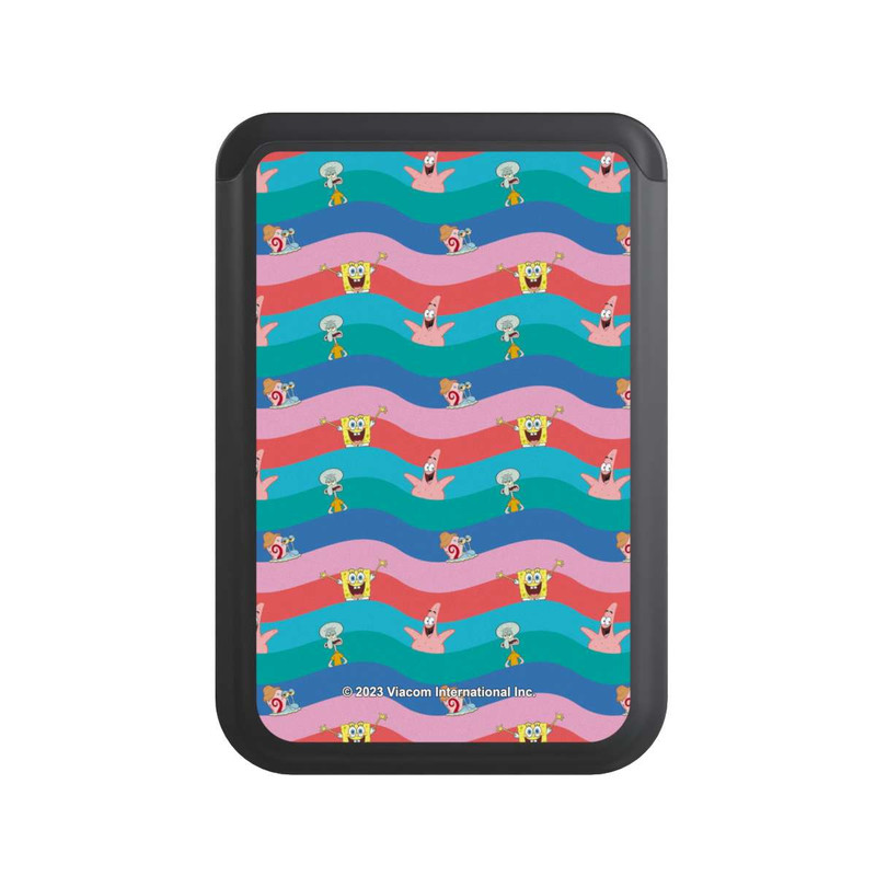  Cardholder Spongebob Friends Colorful Waves