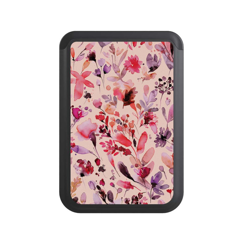  Cardholder Künstlerische Blumen Viva Magenta