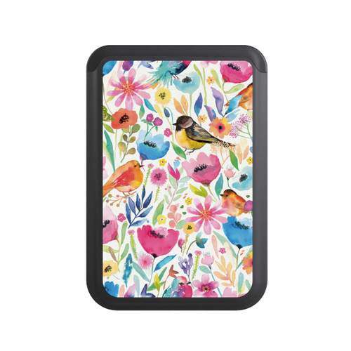  Cardholder Whimsical Birds and Flowers