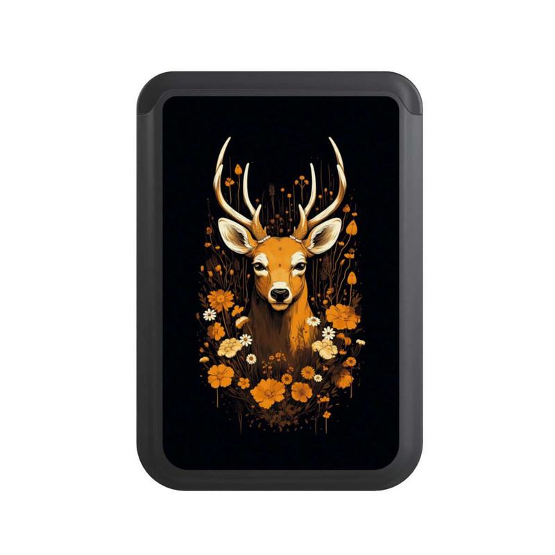  Cardholder Deer Flowers Big
