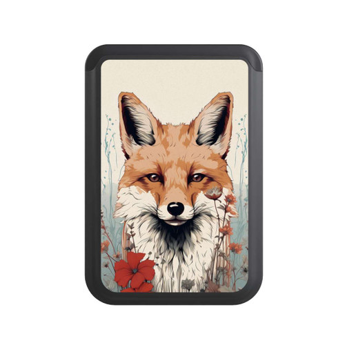  Cardholder  Fox with Flowers