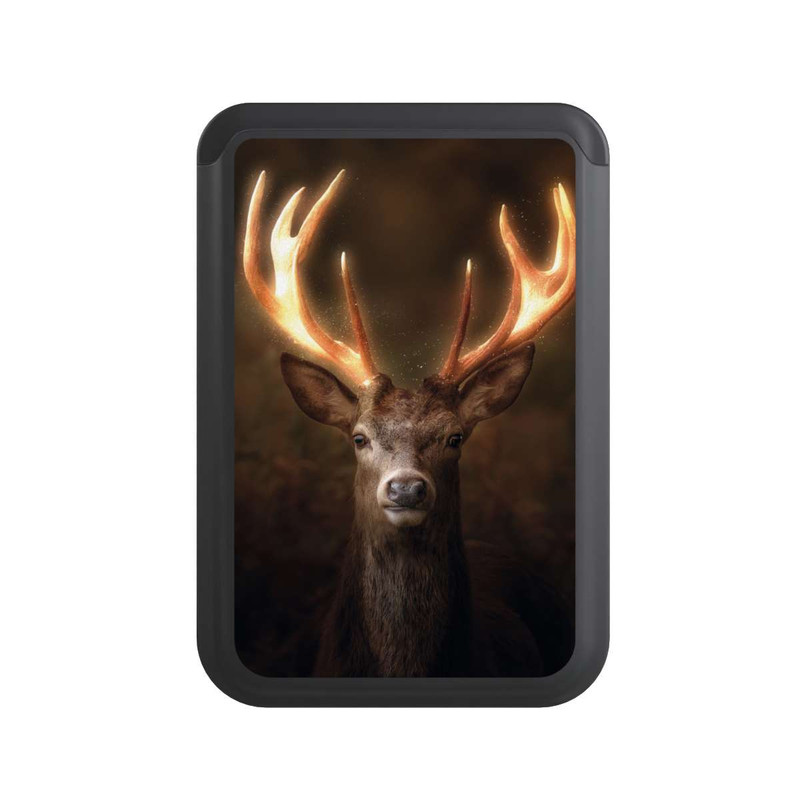  Cardholder Bois de cerf dorés
