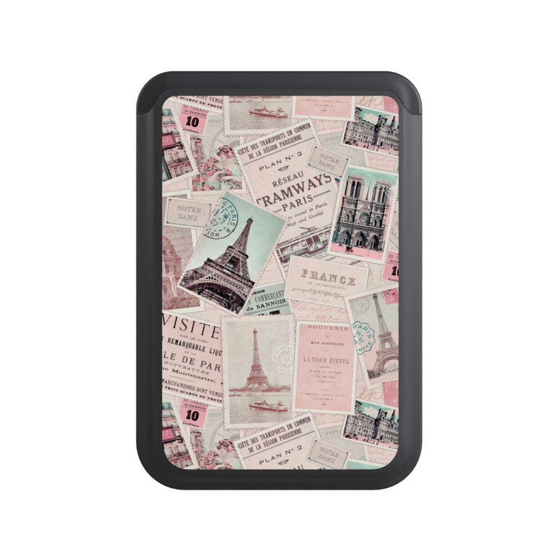 Cardholder Vintage Paris Postcards Pattern