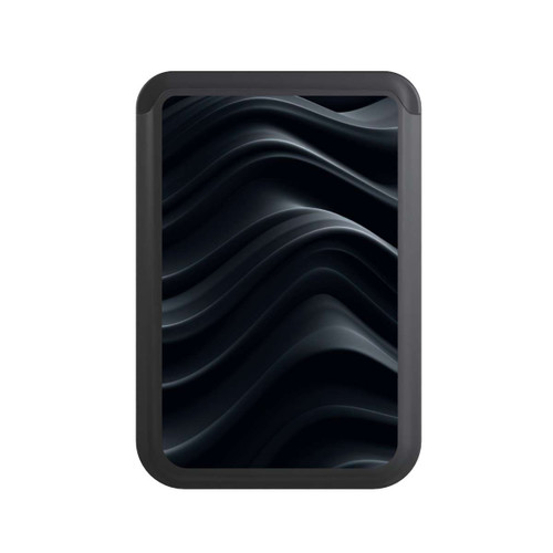  Cardholder Black Waves Texture