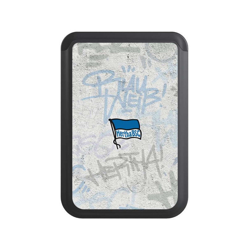  Cardholder Street Graffiti Grau