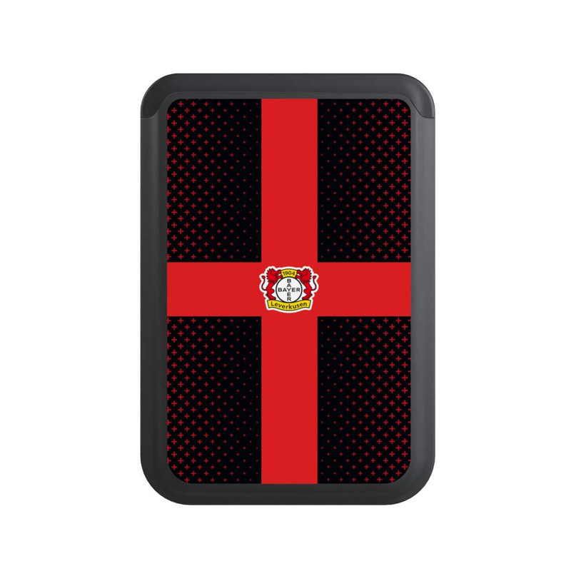  Cardholder Bayer 04 Leverkusen Rotes Kreuz auf Schwarz