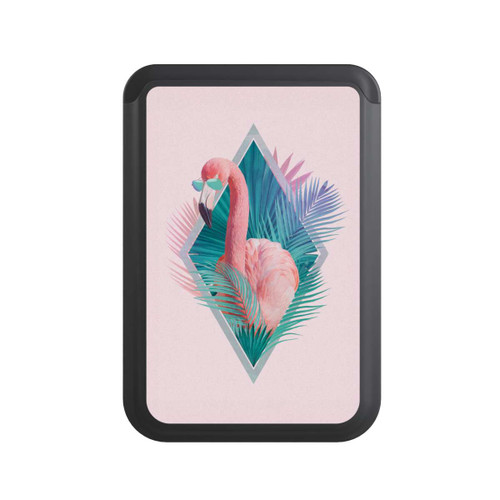  Cardholder Tropical Leaves Flamingo