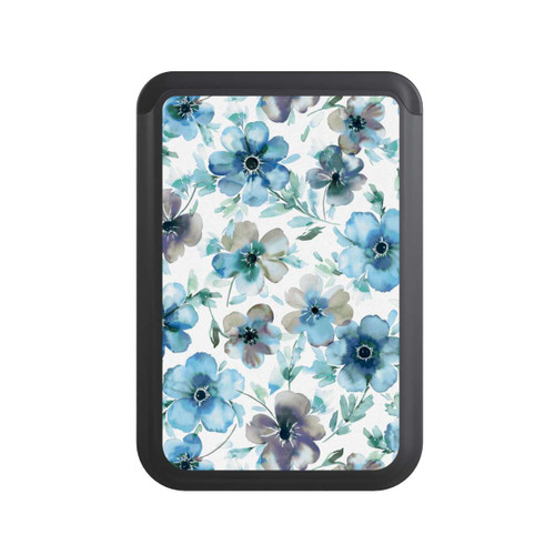  Cardholder Blaues Blumenmuster Trendy