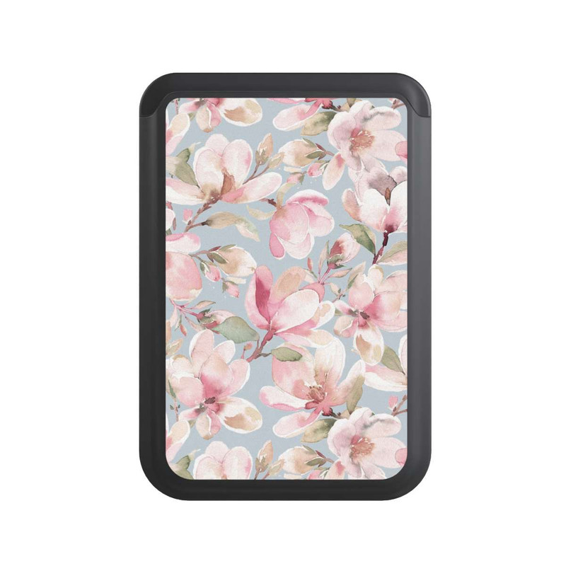  Cardholder Fleurs de magnolia rose pastel