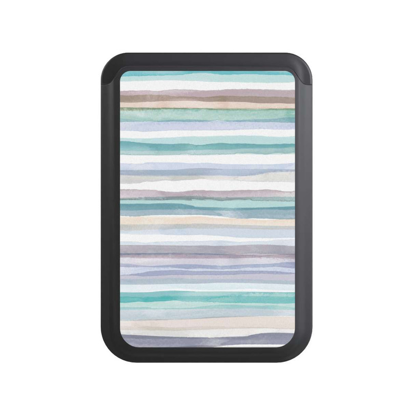  Cardholder Rayures pastel bleu