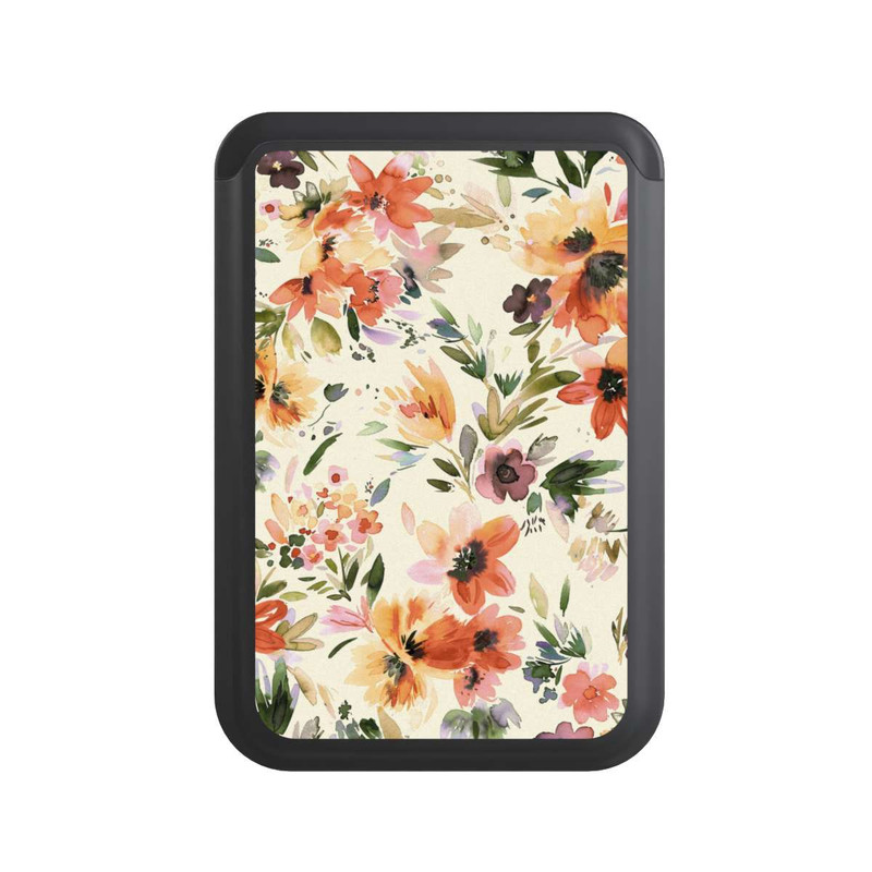  Cardholder Summer Artistic Flowers Ivory