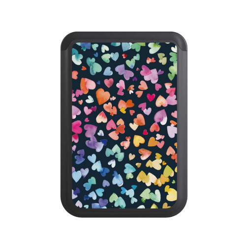  Cardholder Valentinstag Herzen Schwarz