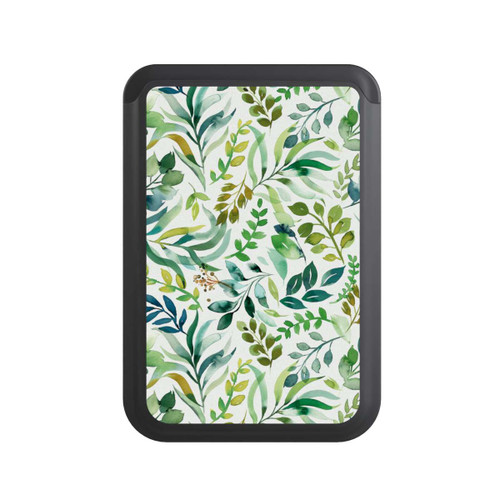  Cardholder Watercolor Palms Leaves Botanical Green