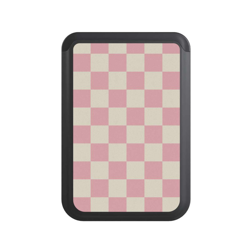  Cardholder Schachbrett Rosa