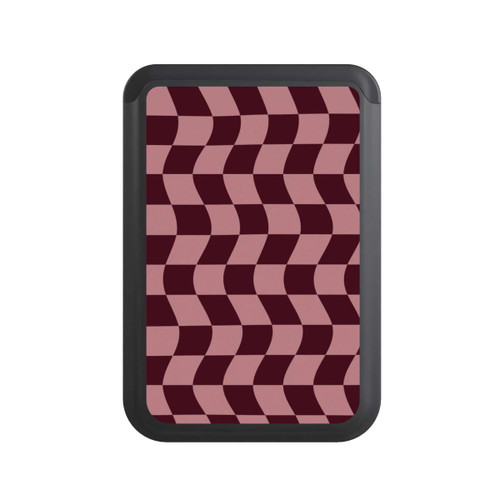  Cardholder Schachbrett Rot-Rosa