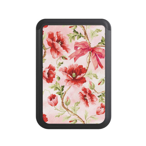  Cardholder Poppies Pattern Pink