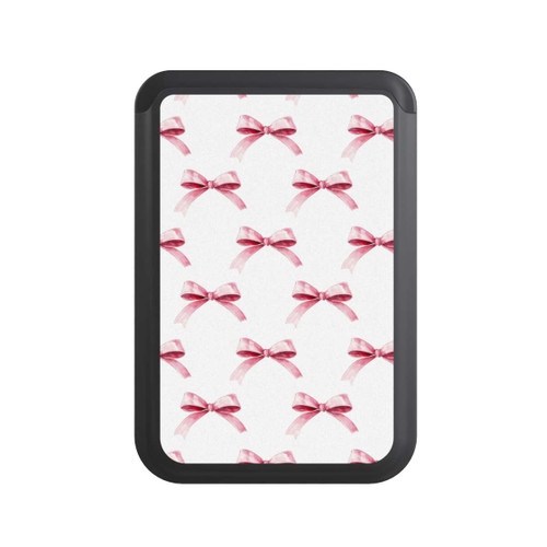  Cardholder Pink Bow on White Pattern