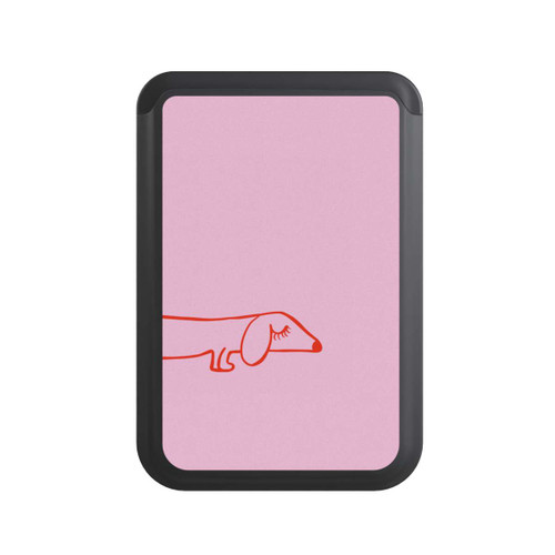 Cardholder Dachshund Illustration Pink
