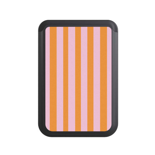  Cardholder Orange And Pink Stripes